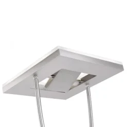 LED-Deckenfluter, stahlfarben, mit Leseleuchte, dimmbar, modern, design