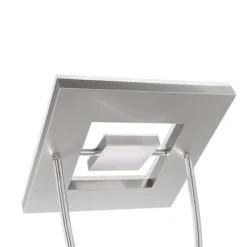 LED-Deckenfluter, stahlfarben, mit Leseleuchte, dimmbar, modern, design