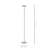 LED-Deckenfluter, stahlfarben, modern, dimmbar. Stehlampe