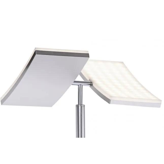 LED-Deckenfluter, stahlfarben, Lesearm, dimmbar, 180cm hoch