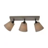 LED Deckenlampe 3 flammig Farbe rechteckig taube drehbar Stoffschirm