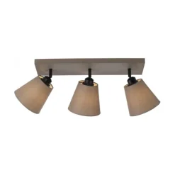 LED Deckenlampe 3 flammig Farbe rechteckig taube drehbar Stoffschirm