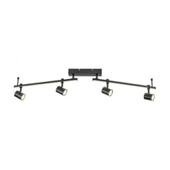 LED Deckenlampe 4 flammig mit LED Board schwarz drehbar Memoryfunktion