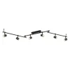 LED Deckenlampe 6 flammig mit LED Board schwarz drehbar Memoryfunktion