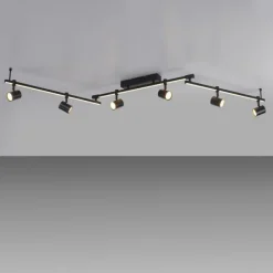 LED Deckenlampe 6 flammig mit LED Board schwarz drehbar Memoryfunktion