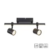 LED Deckenlampe 2 flammig mit LED Board schwarz drehbar Memoryfunktion