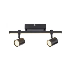LED Deckenlampe 2 flammig mit LED Board schwarz drehbar Memoryfunktion