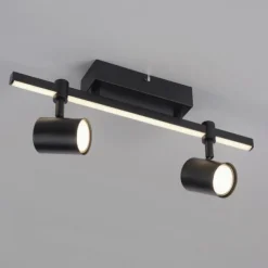 LED Deckenlampe 2 flammig mit LED Board schwarz drehbar Memoryfunktion