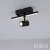LED Deckenlampe 1 flammig mit LED Board schwarz drehbar Memoryfunktion