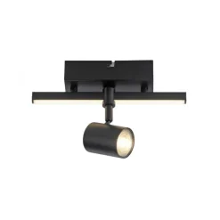 LED Deckenlampe 1 flammig mit LED Board schwarz drehbar Memoryfunktion