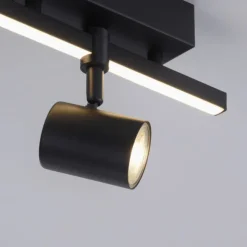 LED Deckenlampe 1 flammig mit LED Board schwarz drehbar Memoryfunktion