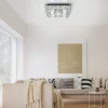 LED Deckenlampe KEMAL 2.0 Kristallglas chromfarben warmweiß Fernbedienung