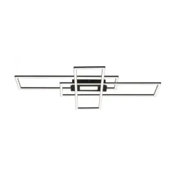 LED Deckenlampe schwarz 99x29cm rechteckig dimmbar Downlight+Sidelight
