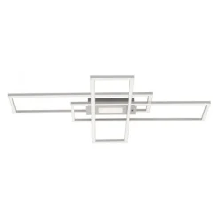 LED Deckenlampe silberfarbig 99x29cm rechteckig dimmbar Downlight+Sidelight