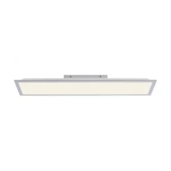 LED Deckenlampe silberfarbig energiesparend rechteckig 80x25 cm warmweiß