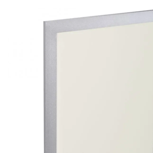 LED Deckenlampe silberfarbig energiesparend rechteckig 80x25 cm warmweiß