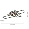 LED Deckenleuchte AKUSTIKA, Holz-natur, modern, schwarz, drehbar