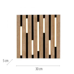 LED Deckenleuchte AKUSTIK, Holz-natur, quadratisch