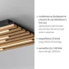 LED Deckenleuchte AKUSTIK, Holz-natur, Panel, rechteckig