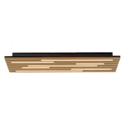 LED Deckenleuchte AKUSTIK, Holz-natur, Panel, rechteckig