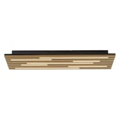LED Deckenleuchte AKUSTIK, Holz-natur, Panel, rechteckig