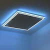 LED-Deckenleuchte, alufarben, Fernbedienung, RGB, CCT, Memory
