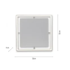 LED-Deckenleuchte, alufarben, Fernbedienung, RGB, CCT, Memory