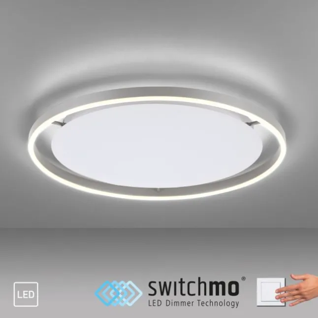 LED Deckenleuchte aluminium rund Ø60cm dimmbar Switchmo warmweiß