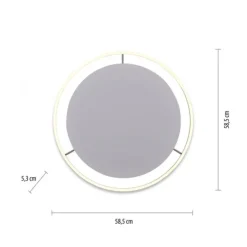LED Deckenleuchte aluminium rund Ø60cm dimmbar Switchmo warmweiß