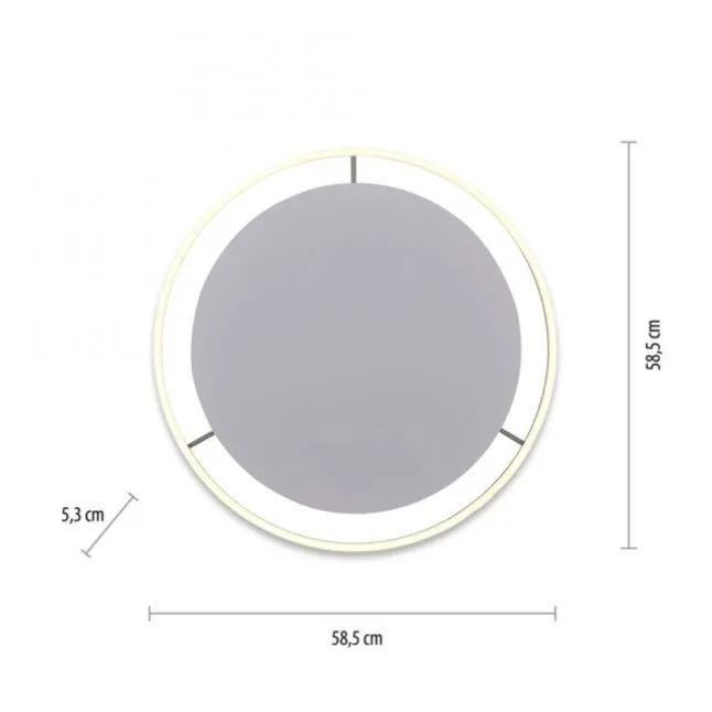 LED Deckenleuchte aluminium rund Ø60cm dimmbar Switchmo warmweiß