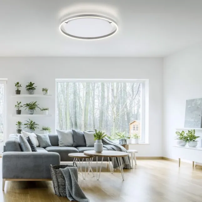 LED Deckenleuchte aluminium rund Ø60cm dimmbar Switchmo warmweiß