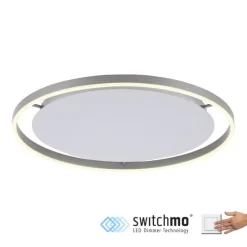 LED Deckenleuchte aluminium rund Ø60cm dimmbar Switchmo warmweiß