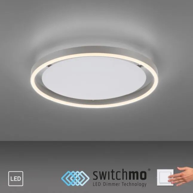 LED Deckenleuchte aluminium rund Ø40cm dimmbar Switchmo warmweiß