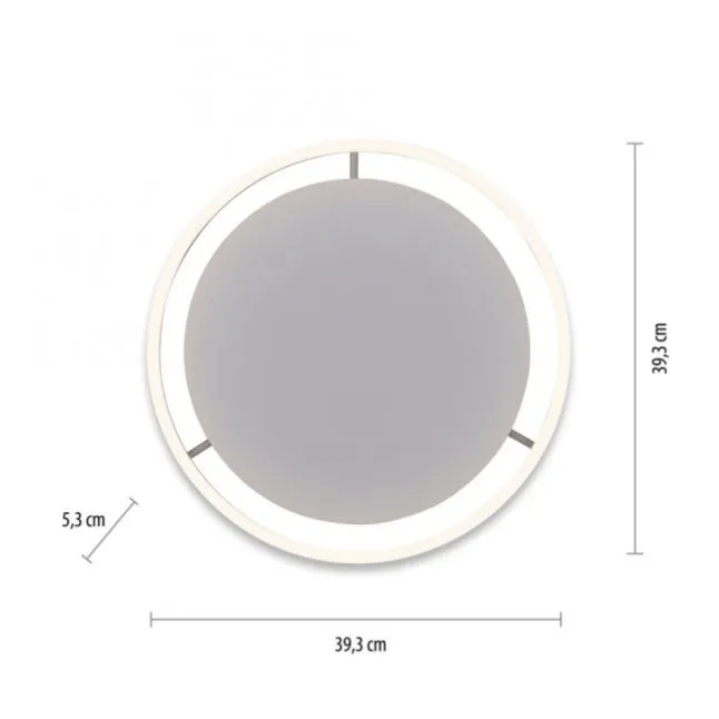 LED Deckenleuchte aluminium rund Ø40cm dimmbar Switchmo warmweiß