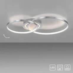 LED Deckenleuchte aluminium drehbar rund Lichtring getrennt schaltbar