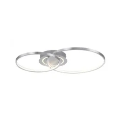 LED Deckenleuchte aluminium drehbar rund Lichtring getrennt schaltbar