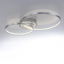 LED Deckenleuchte aluminium drehbar rund Lichtring getrennt schaltbar