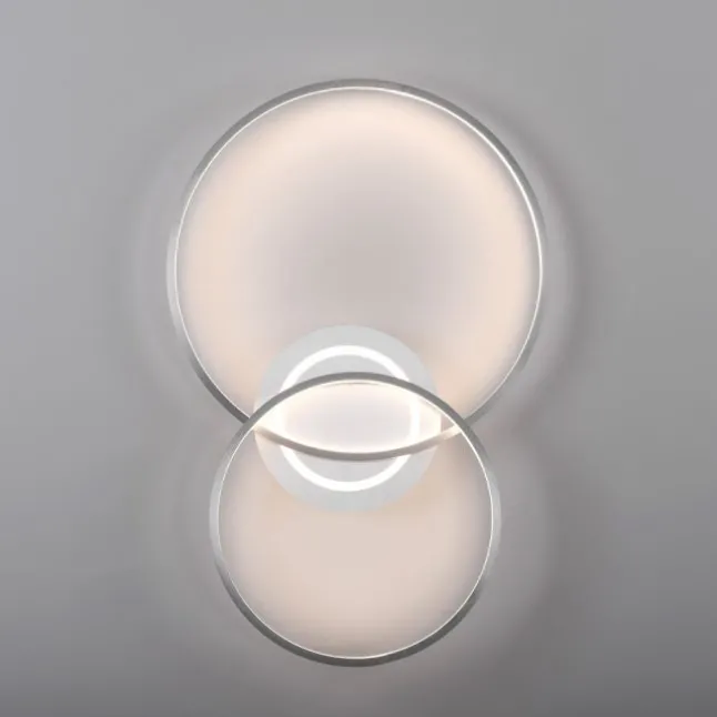 LED Deckenleuchte aluminium drehbar rund Lichtring getrennt schaltbar