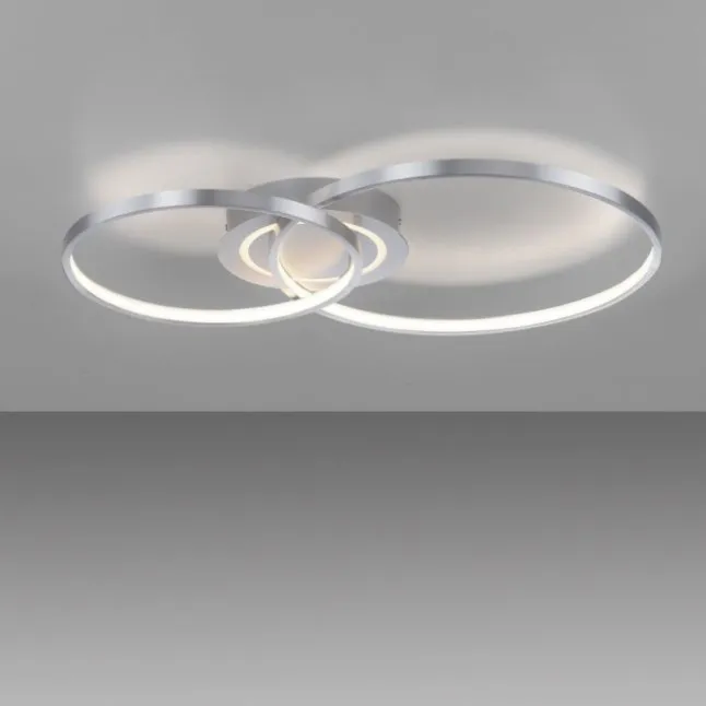 LED Deckenleuchte aluminium drehbar rund Lichtring getrennt schaltbar