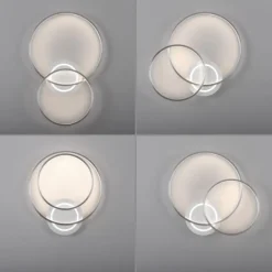 LED Deckenleuchte aluminium drehbar rund Lichtring getrennt schaltbar