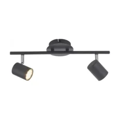 LED Deckenleuchte, anthrazit, 2 Flammig, schwenkbare Leuchtspots