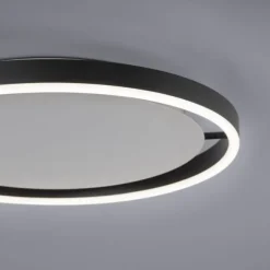 LED Deckenleuchte anthrazit rund Ø40cm dimmbar Switchmo warmweiß