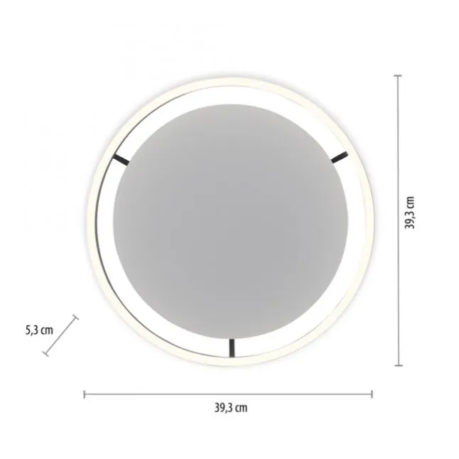 LED Deckenleuchte anthrazit rund Ø40cm dimmbar Switchmo warmweiß