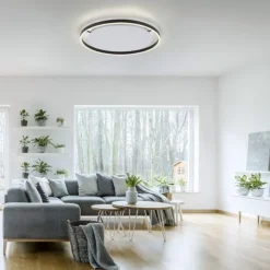 LED Deckenleuchte anthrazit rund Ø60cm dimmbar Switchmo warmweiß