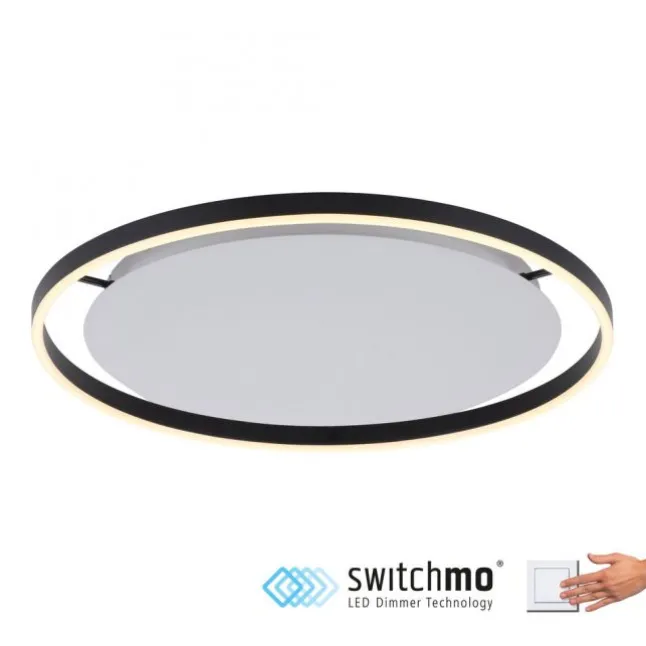 LED Deckenleuchte anthrazit rund Ø60cm dimmbar Switchmo warmweiß