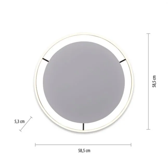 LED Deckenleuchte anthrazit rund Ø60cm dimmbar Switchmo warmweiß