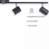 LED Deckenleuchte, anthrazit, 4 Flammig, drehbare Leuchtspots
