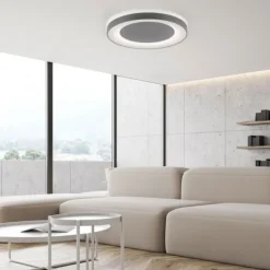 LED-Deckenleuchte, anthrazit-grau, dimmbar, CCT-Farbmanagement, Memory Funktion