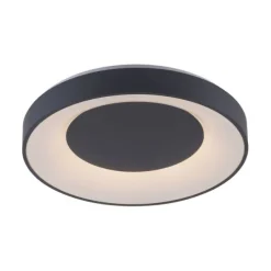 LED-Deckenleuchte, anthrazit, dimmbar, App, Fernbedienung
