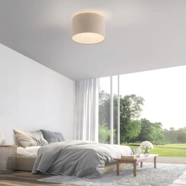 LED Deckenleuchte beige GREEN Cord Lampenschirm Schlafzimmer